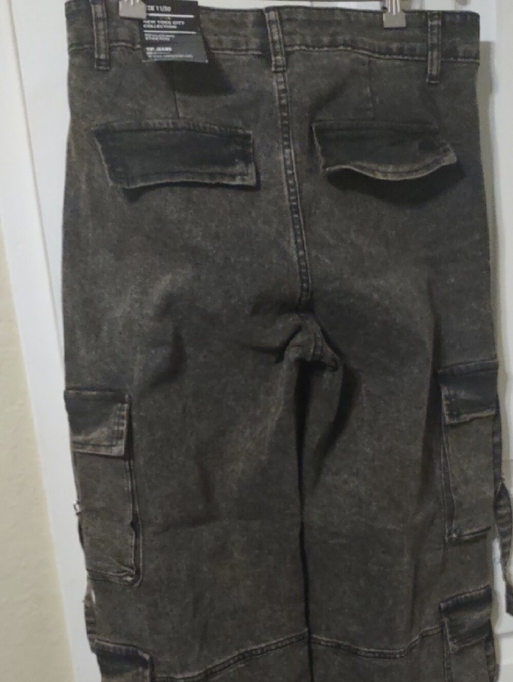 VIP Washed Black Utility Cargo Pants - Picture 5 of 7